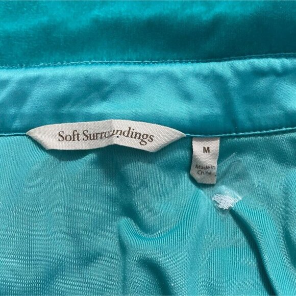 Soft Surroundings Size Medium Velvet Top Blouse Button Down - Picture 5 of 6